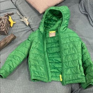 Primary Green Puffer Jacket for Kids 4/5